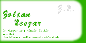 zoltan meszar business card